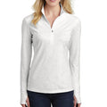 Sport-Tek Women's Sport-Wick Stretch Reflective Heather Half-Zip Pullover