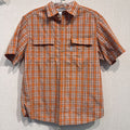 S/S Button Front Cotton Shirt, mens