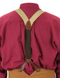 Khaki Stagecoach Y-Back Suspenders (Long)