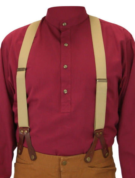 Khaki Stagecoach Y-Back Suspenders (Long)