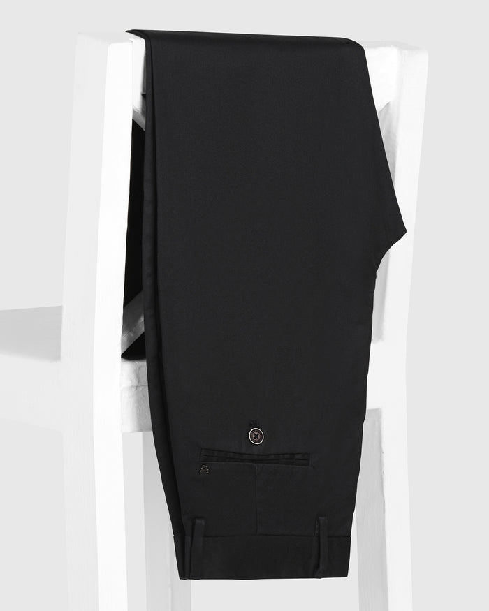 Straight B-90 Casual Black Solid Khakis - Martin
