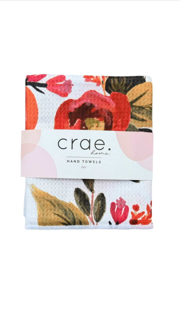 Susan/Juniper: 2 Double Sided-Hand Towels