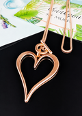 Tanner Hollow Heart Necklace - Gold