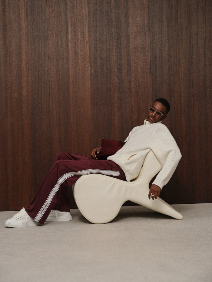 TAPE MESH JOGGER - BURGUNDY