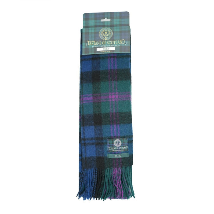 Tartan of Scotland 100% Pure New Wool Clan Scarf - Baird - Heritage Of Scotland -