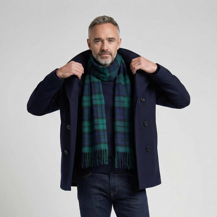 Tartan of Scotland 100% Pure New Wool Clan Scarf - Black Watch - Heritage Of Scotland -