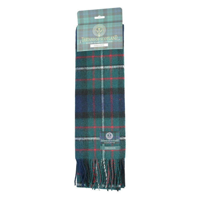 Tartan of Scotland 100% Pure New Wool Clan Scarf - Ferguson - Heritage Of Scotland -