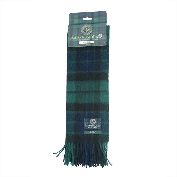 Tartan of Scotland 100% Pure New Wool Clan Scarf - Mackay - Heritage Of Scotland -