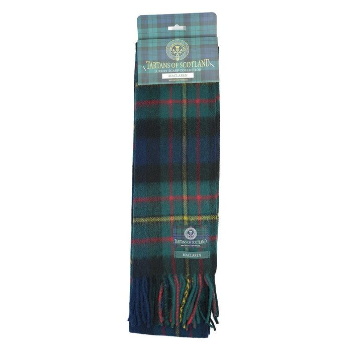 Tartan of Scotland 100% Pure New Wool Clan Scarf - MacLaren - Heritage Of Scotland -