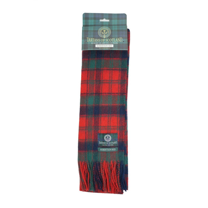 Tartan of Scotland 100% Pure New Wool Clan Scarf - Robertson Red - Heritage Of Scotland -
