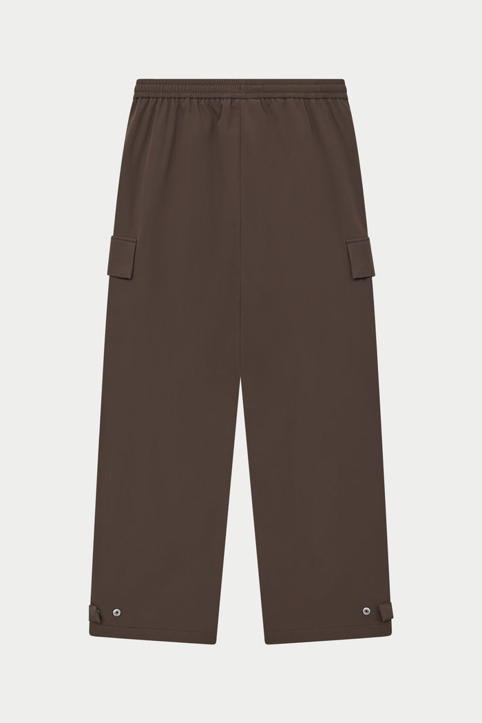TECHNICAL WIDE LEG TROUSERS - BROWN