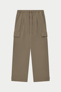 TECHNICAL WIDE LEG TROUSERS - KHAKI