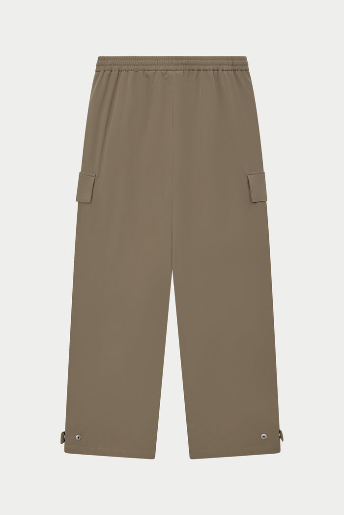 TECHNICAL WIDE LEG TROUSERS - KHAKI