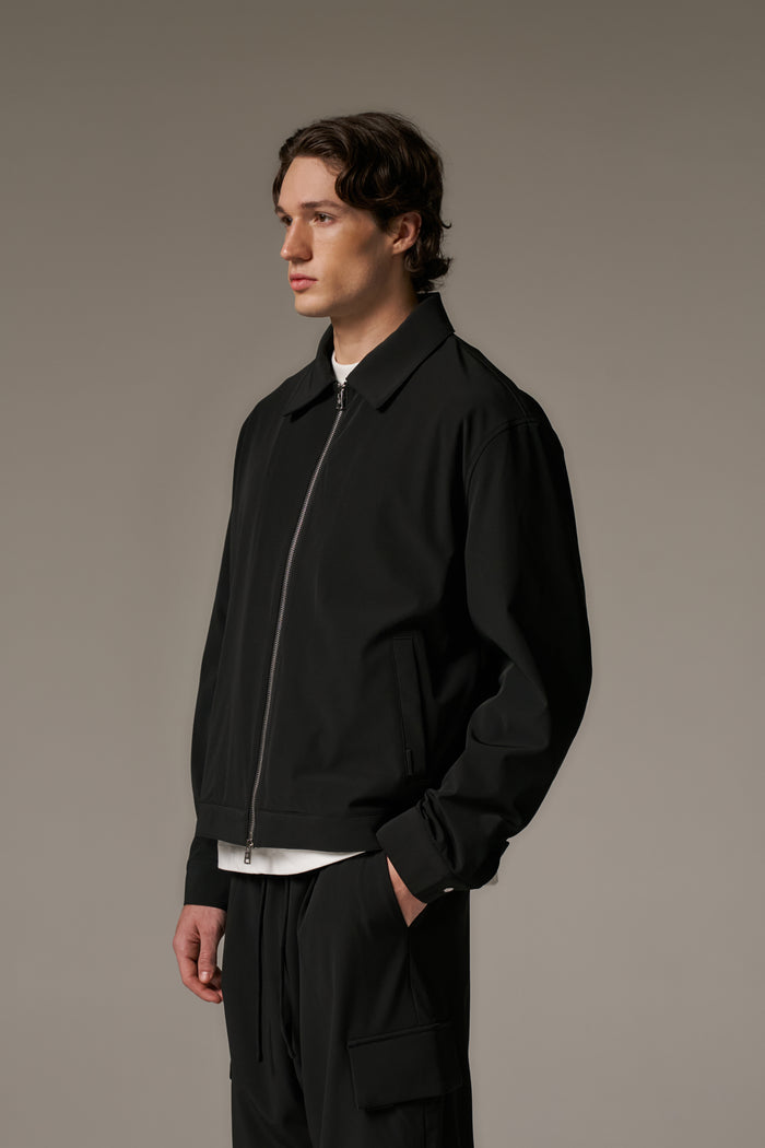 TECHNICAL ZIP THROUGH JACKET - BLACK