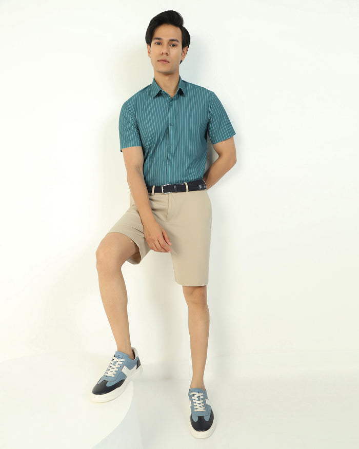TechPro Casual Beige Solid Shorts - Serry