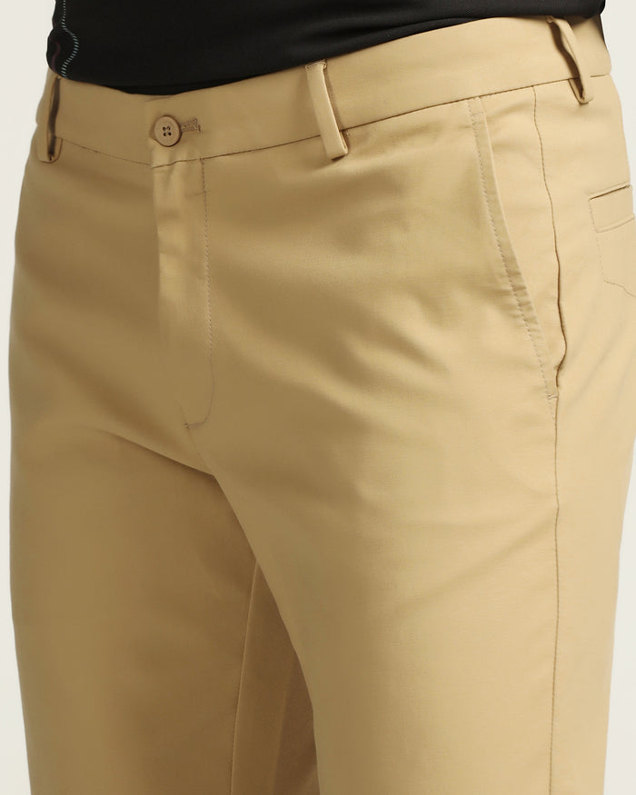 TechPro Slim Fit B-91 Casual Khaki Solid Khakis - Sandy