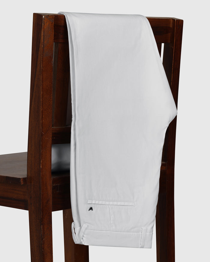 Temp Tech Sneaker Fit Casual White Textured Khakis - Blake
