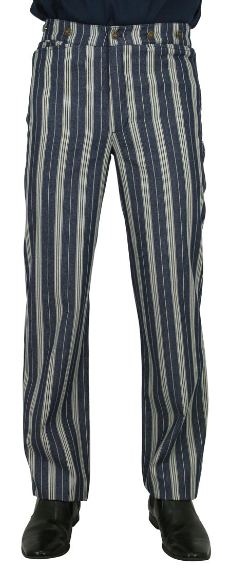 Towson Striped Trousers - Blue