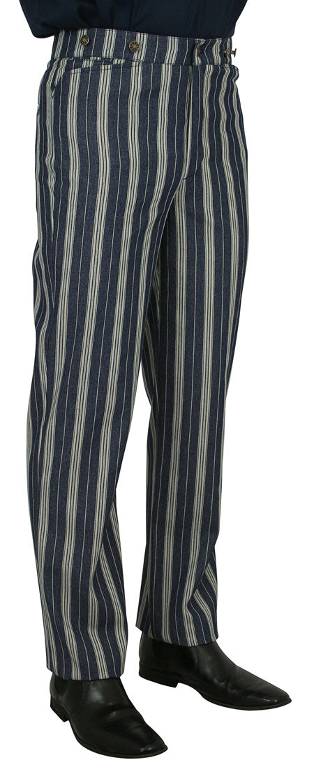 Towson Striped Trousers - Blue