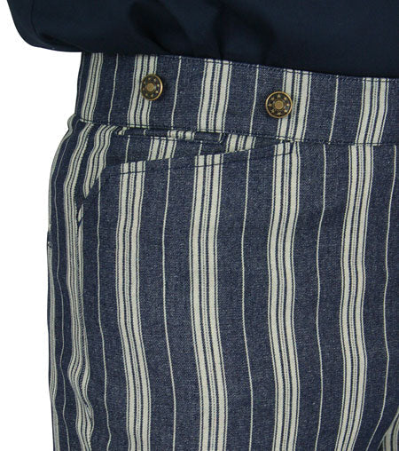 Towson Striped Trousers - Blue