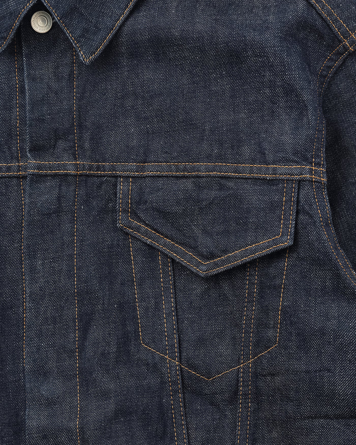 TRUCKER BLOUSON COTTON 13.5oz DENIM OW Indigo