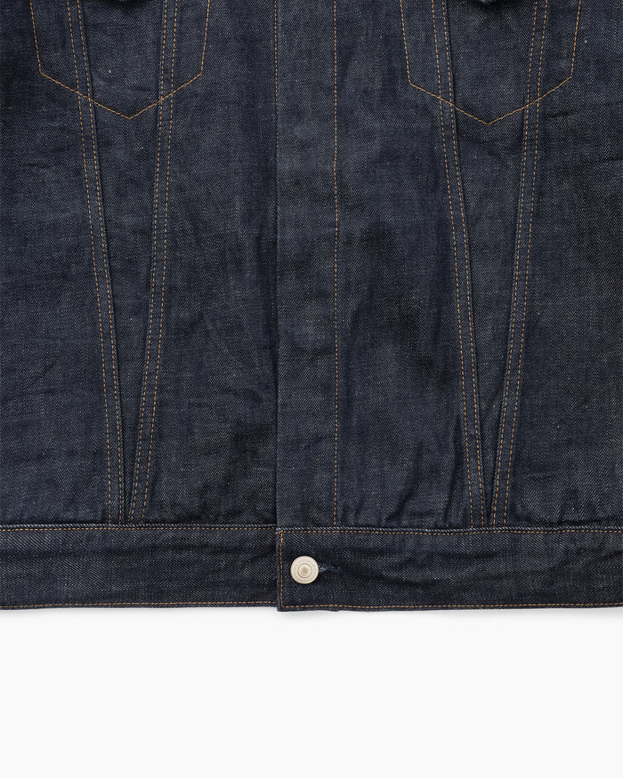 TRUCKER BLOUSON COTTON 13.5oz DENIM OW Indigo