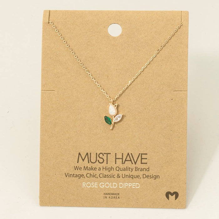 Tulip Flower Pendant Necklace