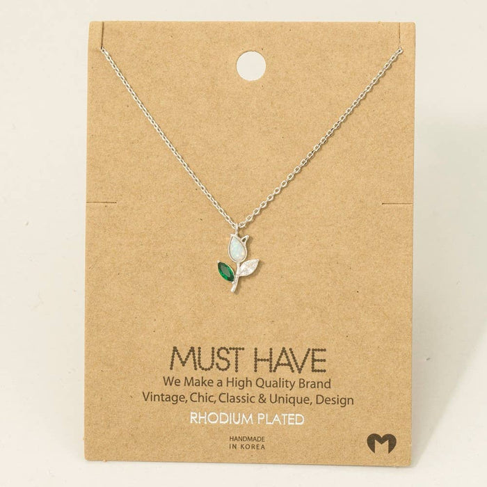 Tulip Flower Pendant Necklace