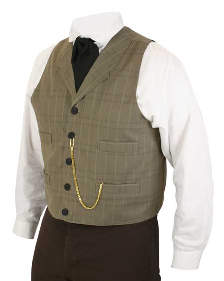 Upton Vest - Taupe Plaid