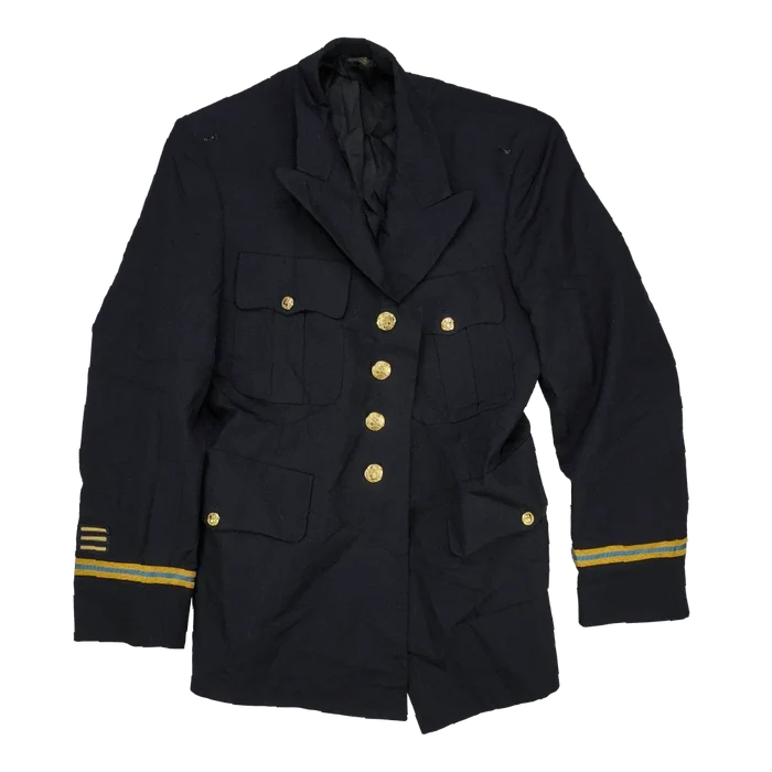 US Army Officers Black Service Dress Jacket - 40S, Medium - US Army Surplus - Dress Jackets