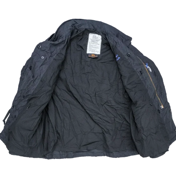 US Made Alpha Industries Black M65 Field Jacket - Large Regular - Army & Outdoors - Field Jackets