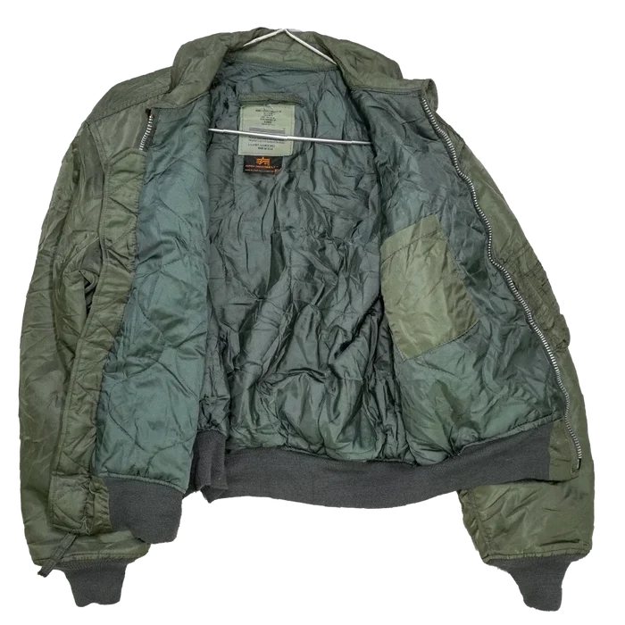 US Made Alpha Industries Olive CWU-45/P Flyers Jacket - XLarge - Army & Outdoors - Flight Jackets