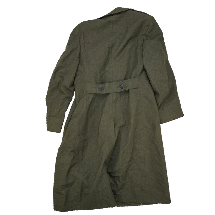 USMC Olive Wool Overcoat - 36R, Small - USMC Surplus - Great Coats