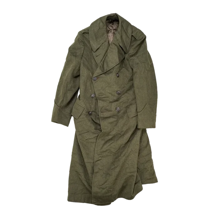 USMC Olive Wool Overcoat - Small - US Army Surplus - Great Coats