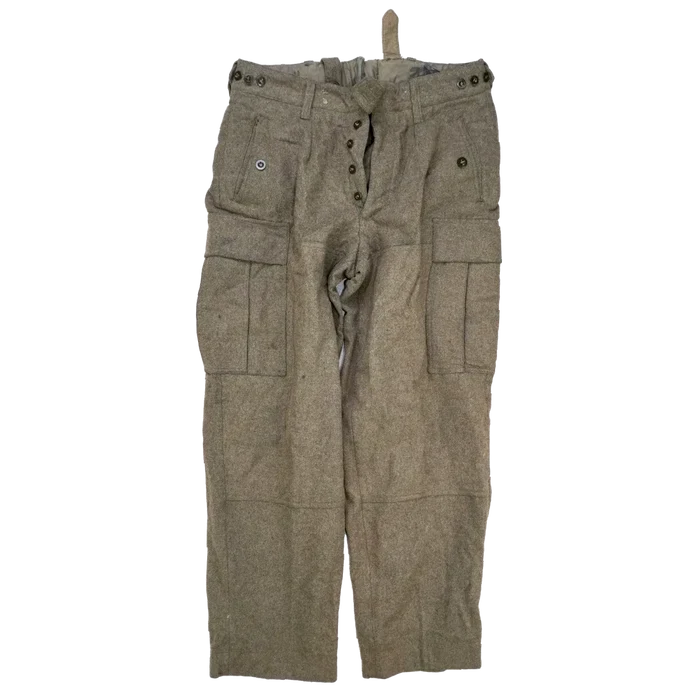 West German Wool Field Trousers - 178/78, Small - German Army Surplus - Combat Trousers