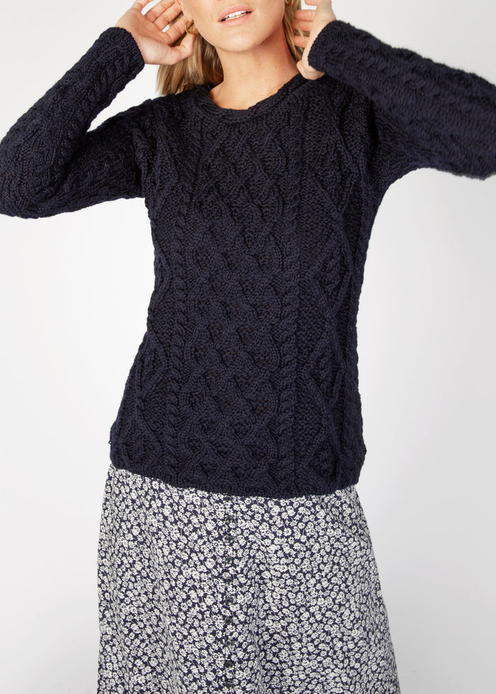 Aran Sweater | Navy