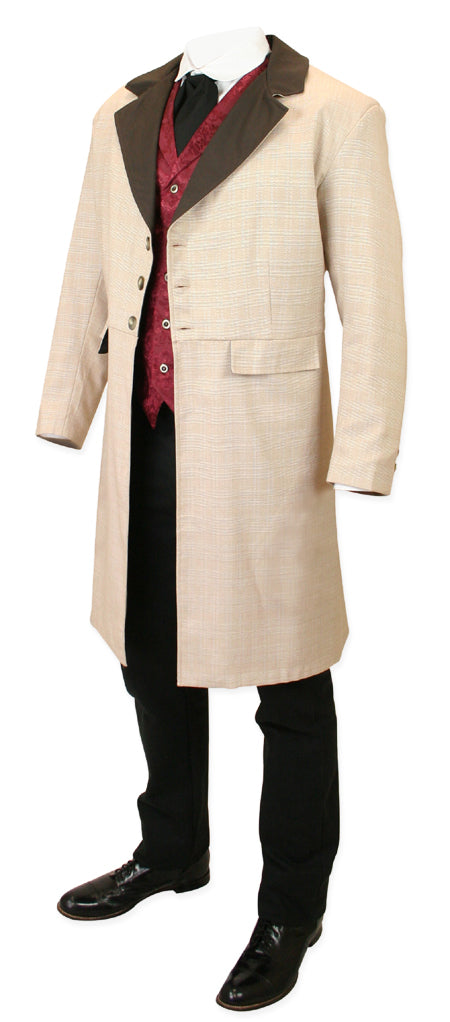 Wooster Frock Coat - Tan Plaid
