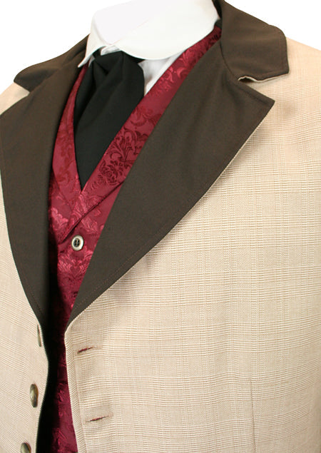 Wooster Frock Coat - Tan Plaid