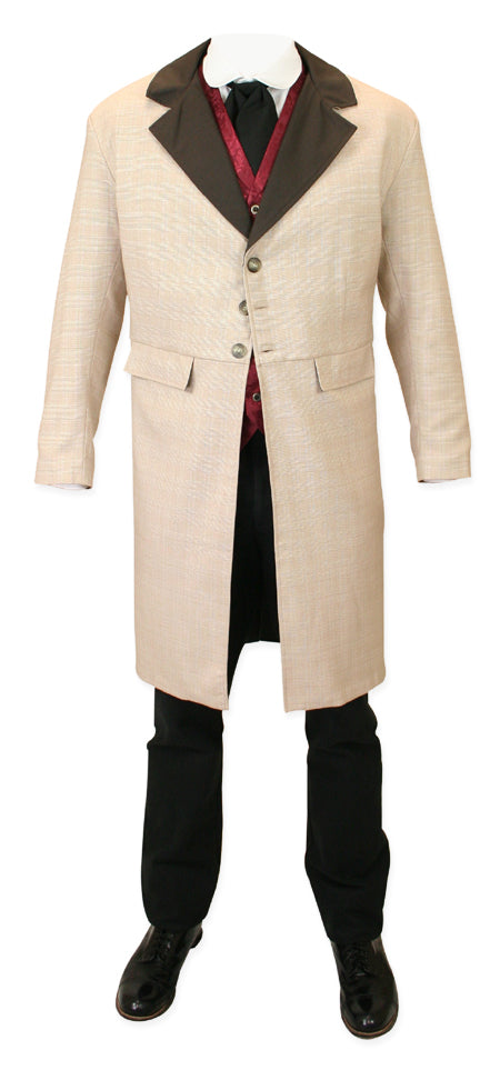 Wooster Frock Coat - Tan Plaid