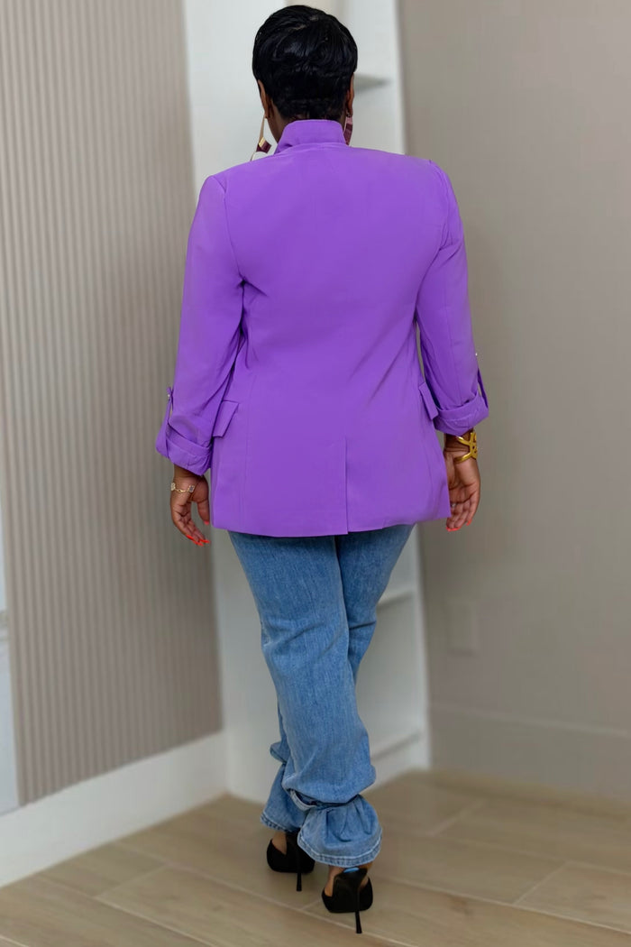 Yvette Boyfriend Blazer - Purple